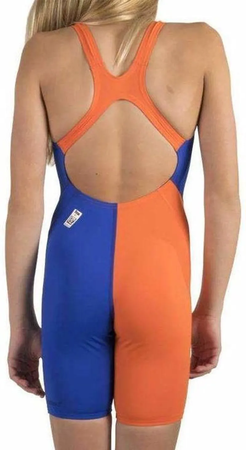 Speedo Fastskin Junior Endurance+ Openback Kneeskin Blue/Orange-4